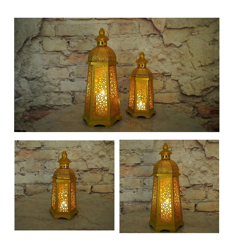 Bulk Wrought Iron Hollow-out Candle Holder for Bar Restaurant Wedding Home Decoration Wholesale