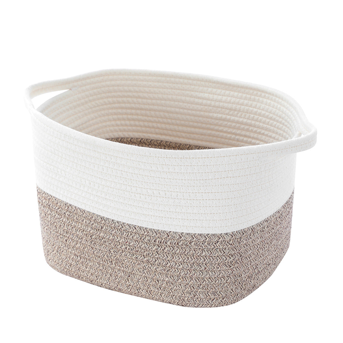 Premium Handwoven Cotton Basket Multi Purpose Storage Organizer for Dog Toys Living Room Nursery & Home Décor