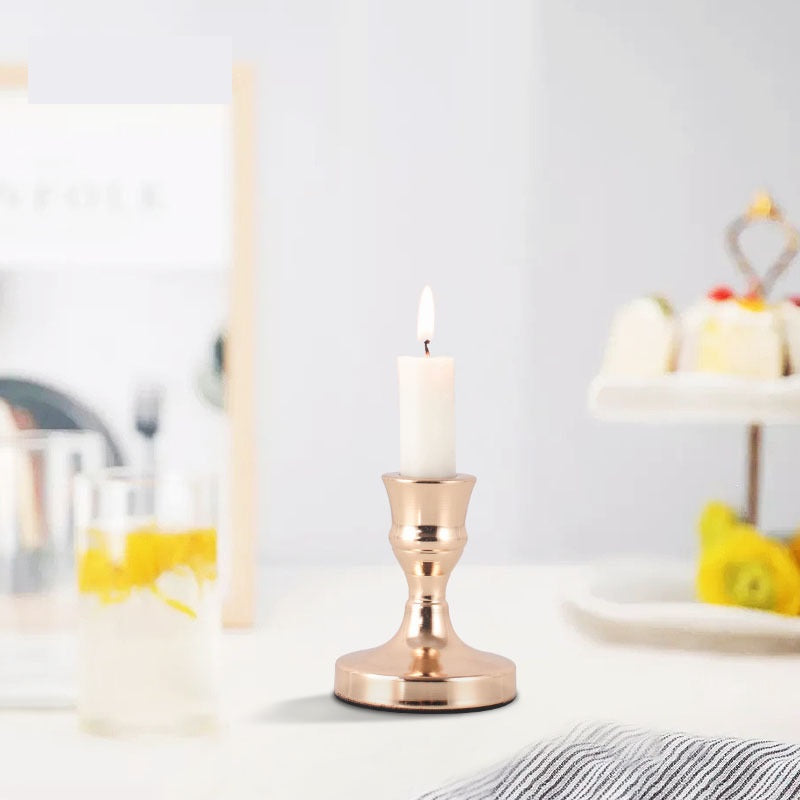 Bulk 24 Pcs Gold Candle Holders for Wedding Birthday Party Candlelight Dinner Centerpiece Decor Wholesale