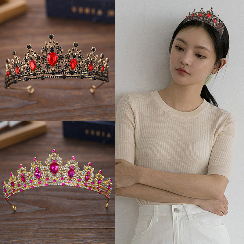 Vintage Crystal Birthday Tiara - Retro Queen Crown for Party & Bridal Looks