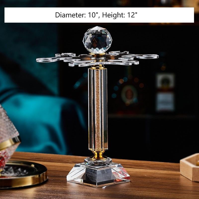 Bulk Desktop Crystal Glass Wine Glass Holder Rotatable Upside Down Goblet Storage Rack Wholesale