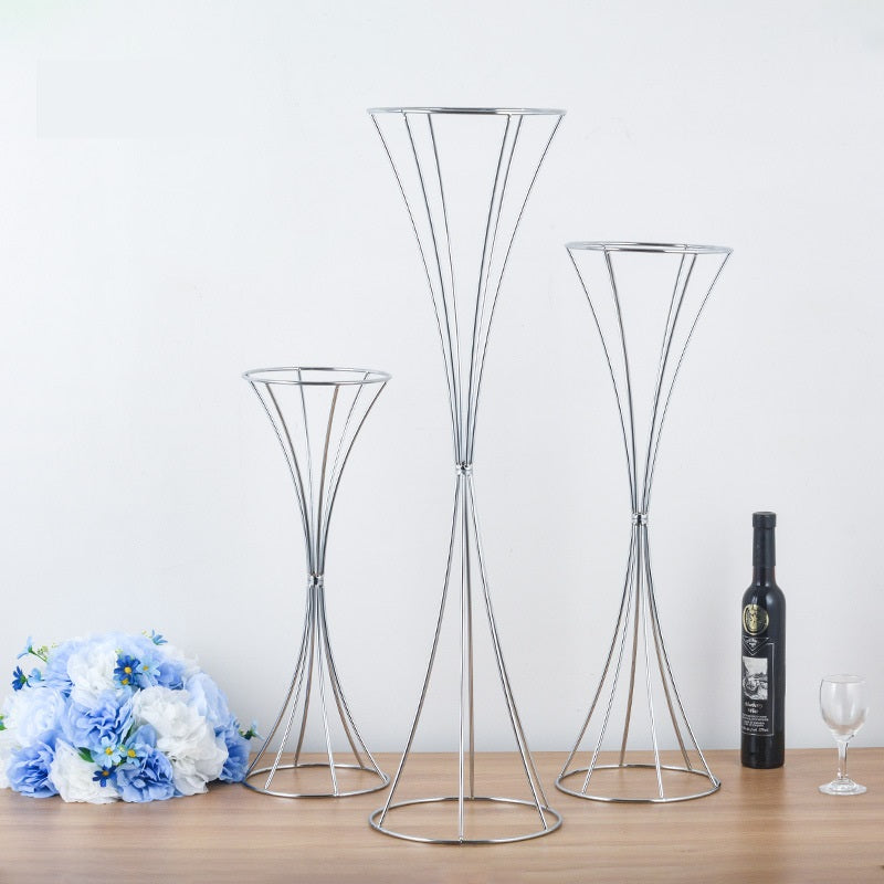 Premium Ornate Metal Floral Vase Centerpiece Rust Resistant Wedding Banquet Decor Hollow Out Anniversary Ceremony Table Settings