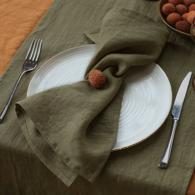 Bulk Linen Napkins 2025 100% French Flax Reusable Biodegradable Table Dining Rustic Weddings Restaurant Banquet Wholesale