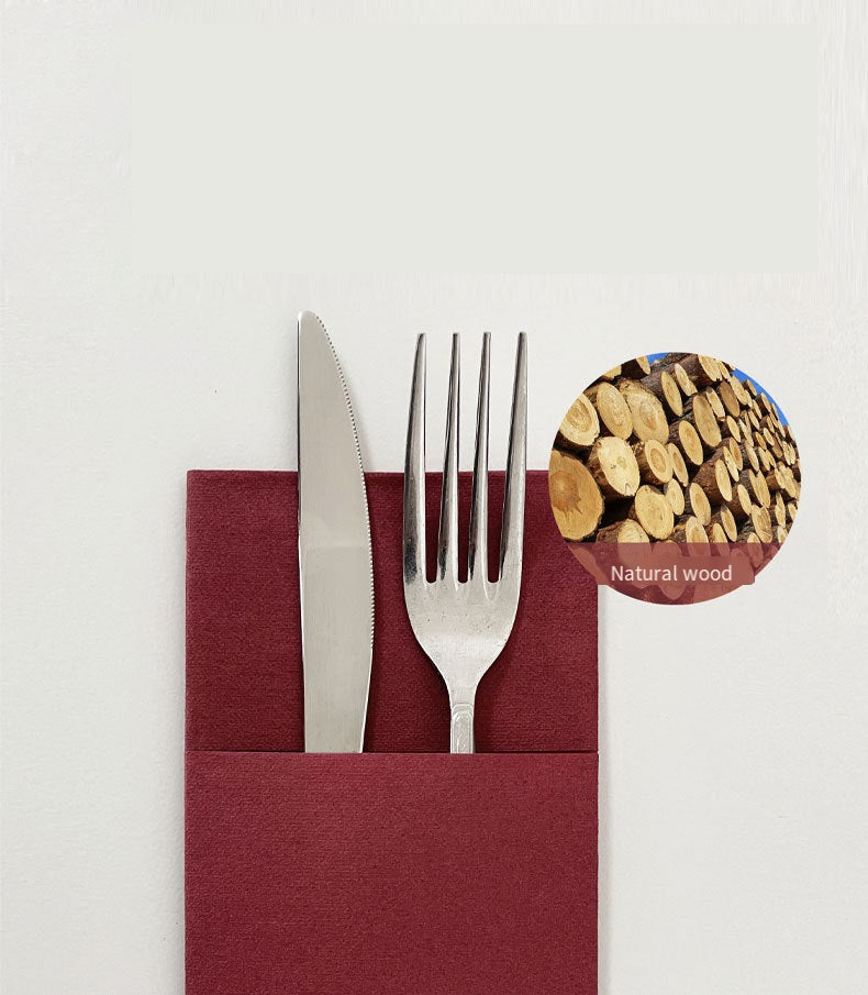 Bulk 50 Pcs Disposable Flatware Pocket Prefolded Cloth Napkins for Parties Weddings Events Dinners Wholesale