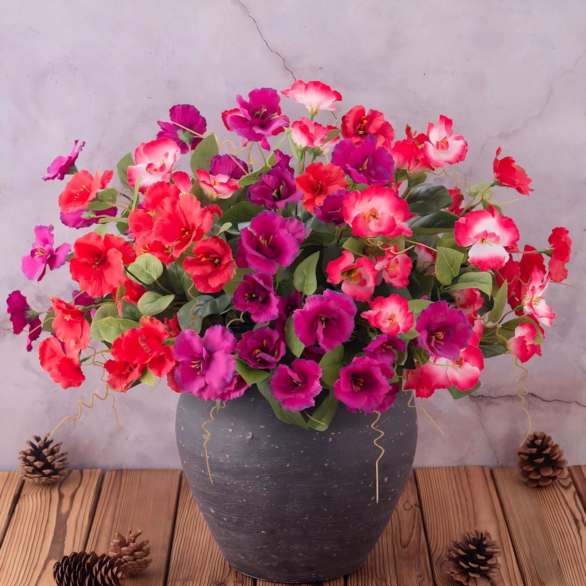 Premium UV-Resistant Artificial Hibiscus Flowers 8 Bundles Faux Silk Plants for Outdoor Garden Porch Patio Vase Decor High-Quality