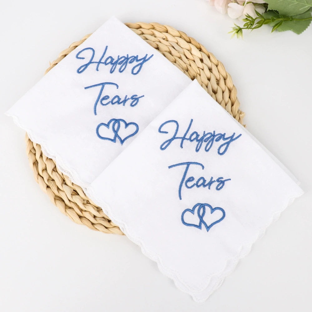Bulk 12 Pcs Wedding Handkerchief Teal Lace Embroidered Bridal Keepsake for Tears of Joy Personalized Bride & Bridesmaid Gift with Monogram Ceremony Hanky Wholesale