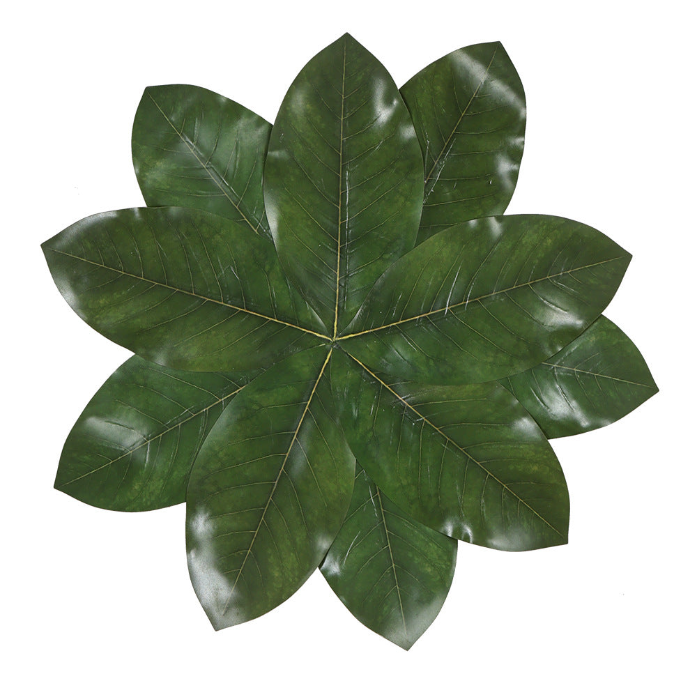 Premium 2-Piece Artificial Leaf Placemat Japanese Western Table Mats Waterproof Oil-Proof Placemats for Home Dining Décor