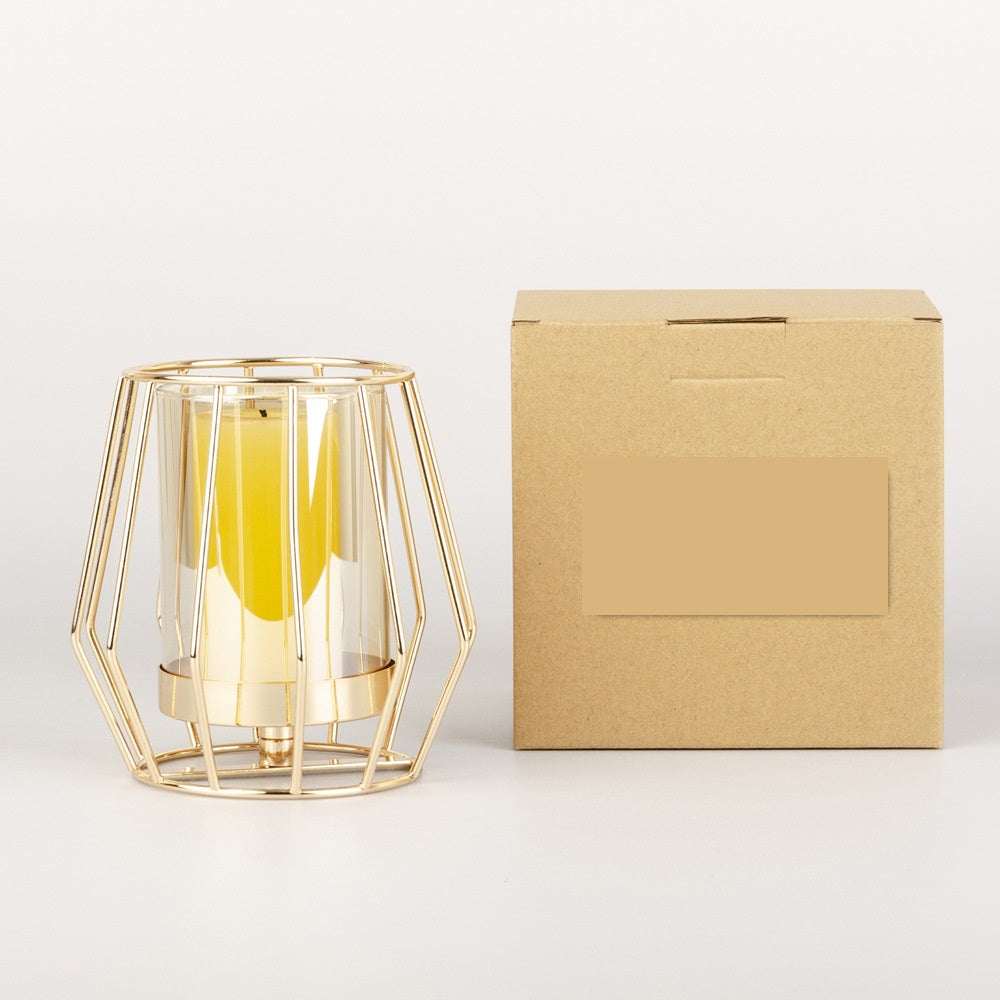 Bulk Metal Candle Holder Glass Pillar Tea Light Candlestick For Wedding Home Table Decorations Centerpiece Wholesale