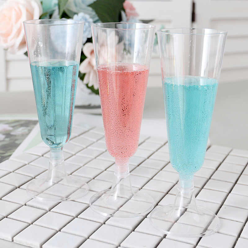 Bulk 288 Pcs 5OZ Plastic Champagne Flutes Clear Disposable Cups Wholesale
