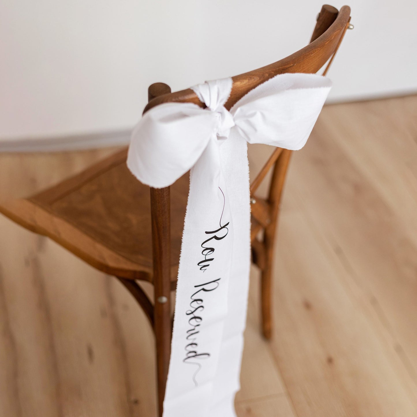 Wedding Reserved Seat Chair Sash - 3.9x118 Inch Satin Ribbon | Unprepped for Custom Bows (Wedding Chair Decor)