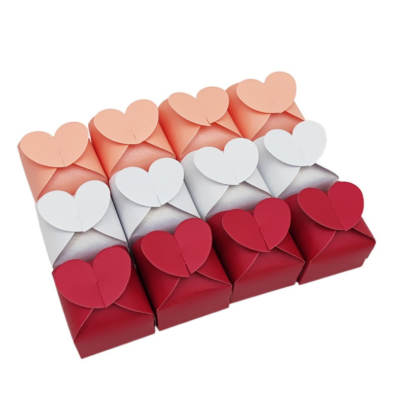 Bulk 50pcs Valentine's Day Candy Box For Wedding Party Guest Reception Packaging Box Wholesale