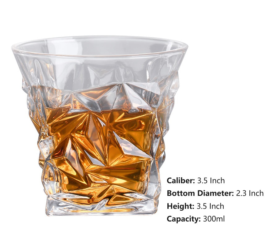 Bulk 2 Pcs Crystal Glass for Drinking Bourbon Scotch Whisky Cocktails Cognac Wholesale