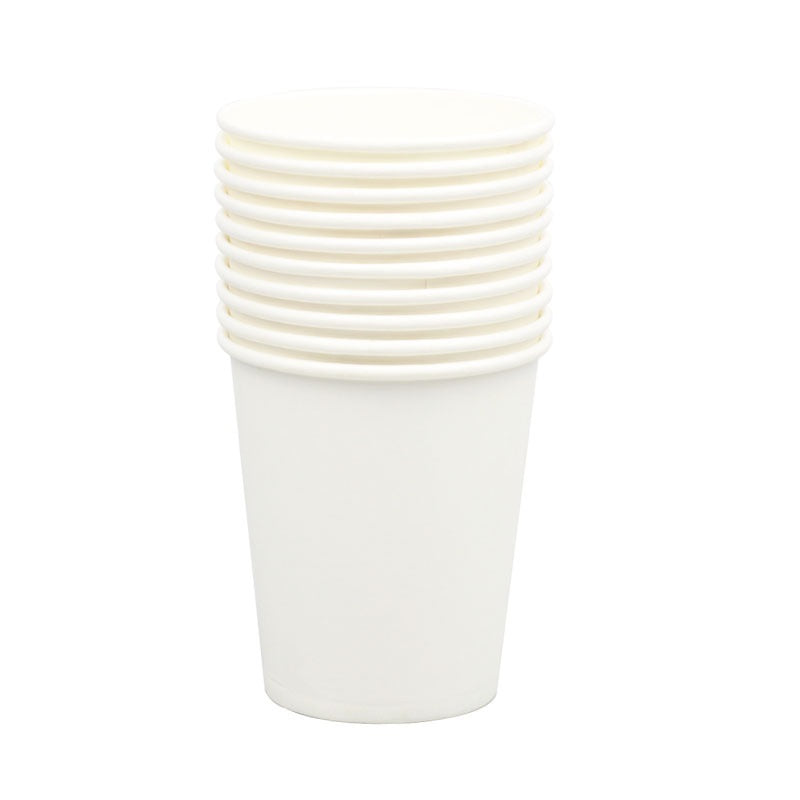Bulk 100 Pcs Disposable Paper Cups 8.5OZ Colorful Thickened Paper Cups Wholesale