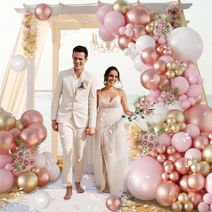 126PCS Celebration Balloons Set - Bobo Balloons for Wedding Arch Birthday Bachelorette Party & Gender Reveal Decor