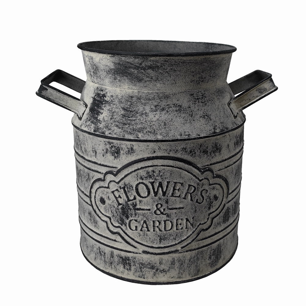 Bulk 1pc 7.7" French Metal Flower Vase Vintage Galvanized Milk Can Country Style Vase For Weddings Farmhouse Decor Wholesale