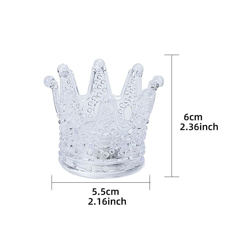 Bulk Crystal Crown Candle Holders with Flameless Tea Light Candles for Tables Centerpieces Wedding Party Home Decoration Wholesale