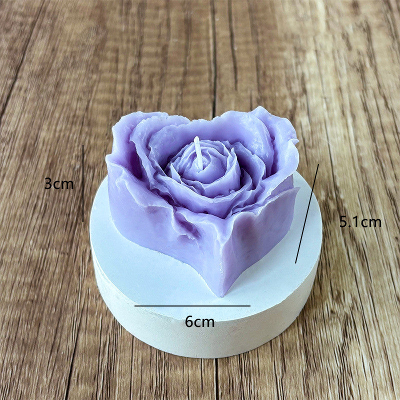 Heart Rose Scented Candle - Valentine's Day Gift | Aesthetic Home Ambience Candle