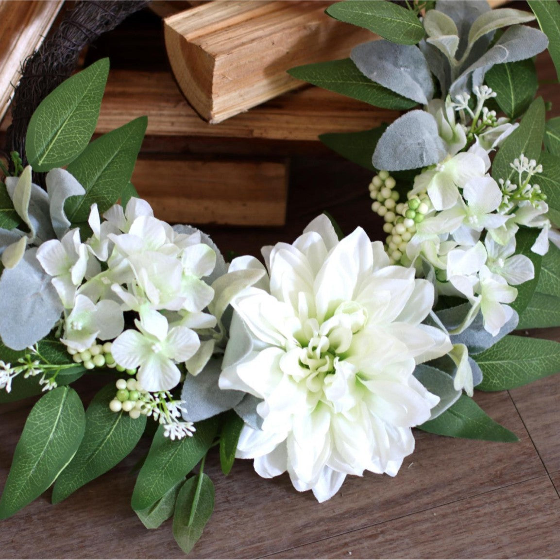 Premium Easter Bunny Ear Wreath - 24 Inch Spring Front Door Decor | Home Accent