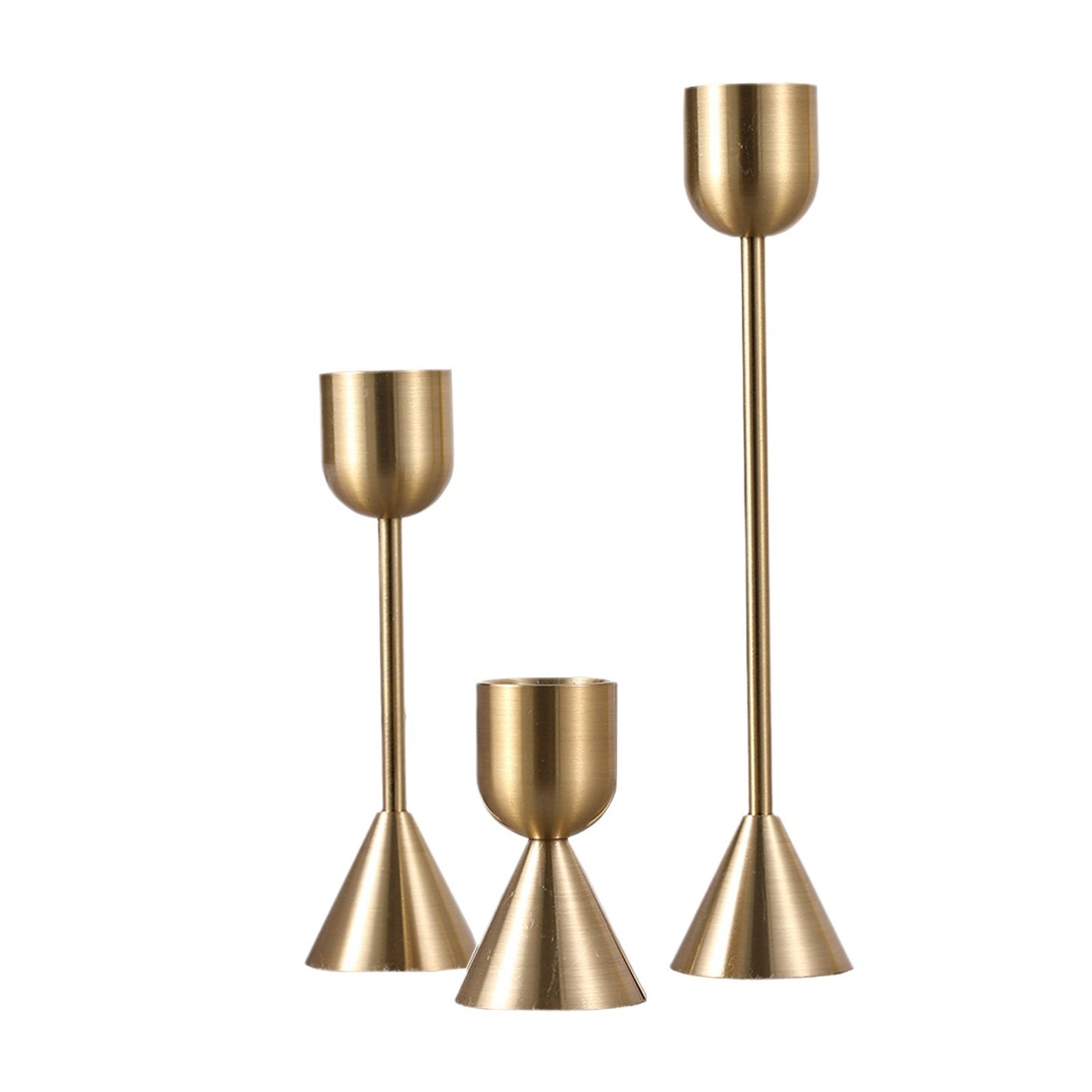 Bulk 3 Pcs Candlestick Holders Set Vintage Candlestick Holders for Candlelight Dinner Wedding Ceremony Party Home Ornaments Wholesale