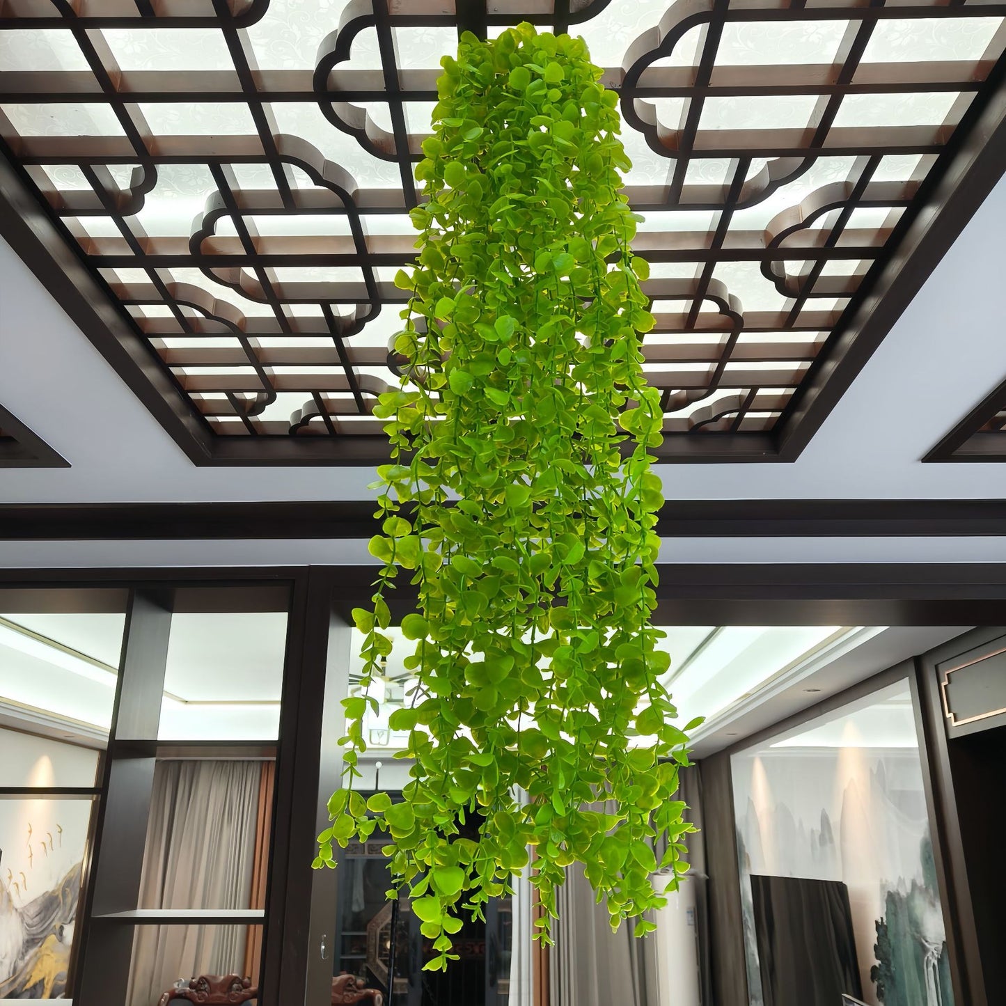 31.5 " Faux Eucalyptus Wall Hanging - Artificial Greenery Decor for Living Room & Backdrop Walls