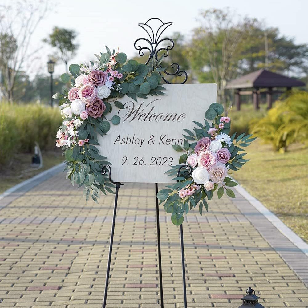 Bulk Burgundy Artificial Flowers 2025 Silk Touch Foam Roses Wedding Arch & Welcome Sign Decor with UV Resistant All-Weather Wholesale