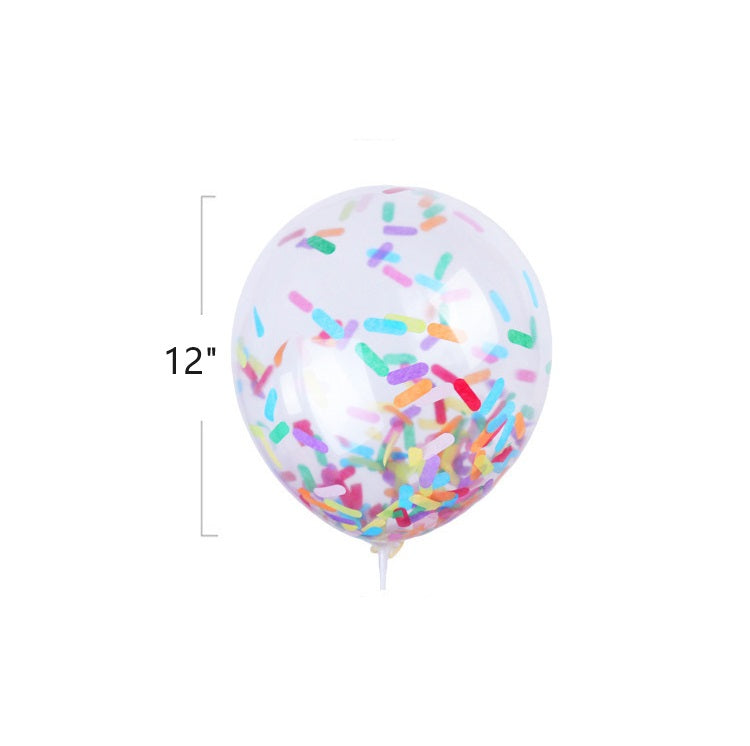 Bulk 100 Pcs 12 Inches Latex Balloons with Long Strips of confetti for Wedding Engagement Party Decoration Wholesale