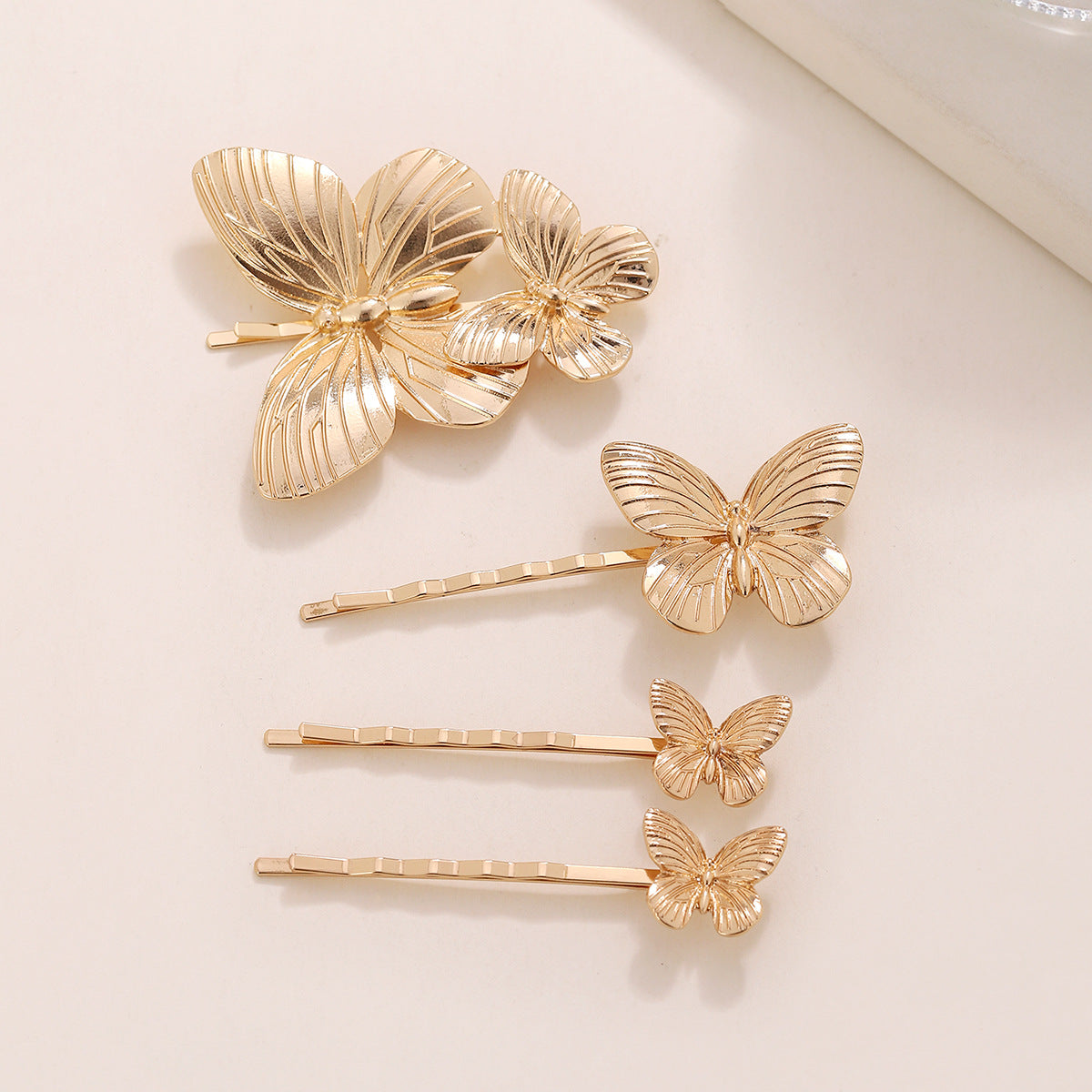 Bulk 4 Pcs Butterfly Hair Pins 2025 Wedding Hair Clips Secure Prongs for Bridal Shower Boho Party Bridesmaids Accessories Wholesale