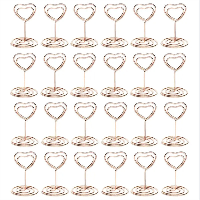 Bulk 24Pcs Gold Table Number Holders Metal Wedding Centerpiece with Secure Clip for Reception Birthday Party Decor Wholesale