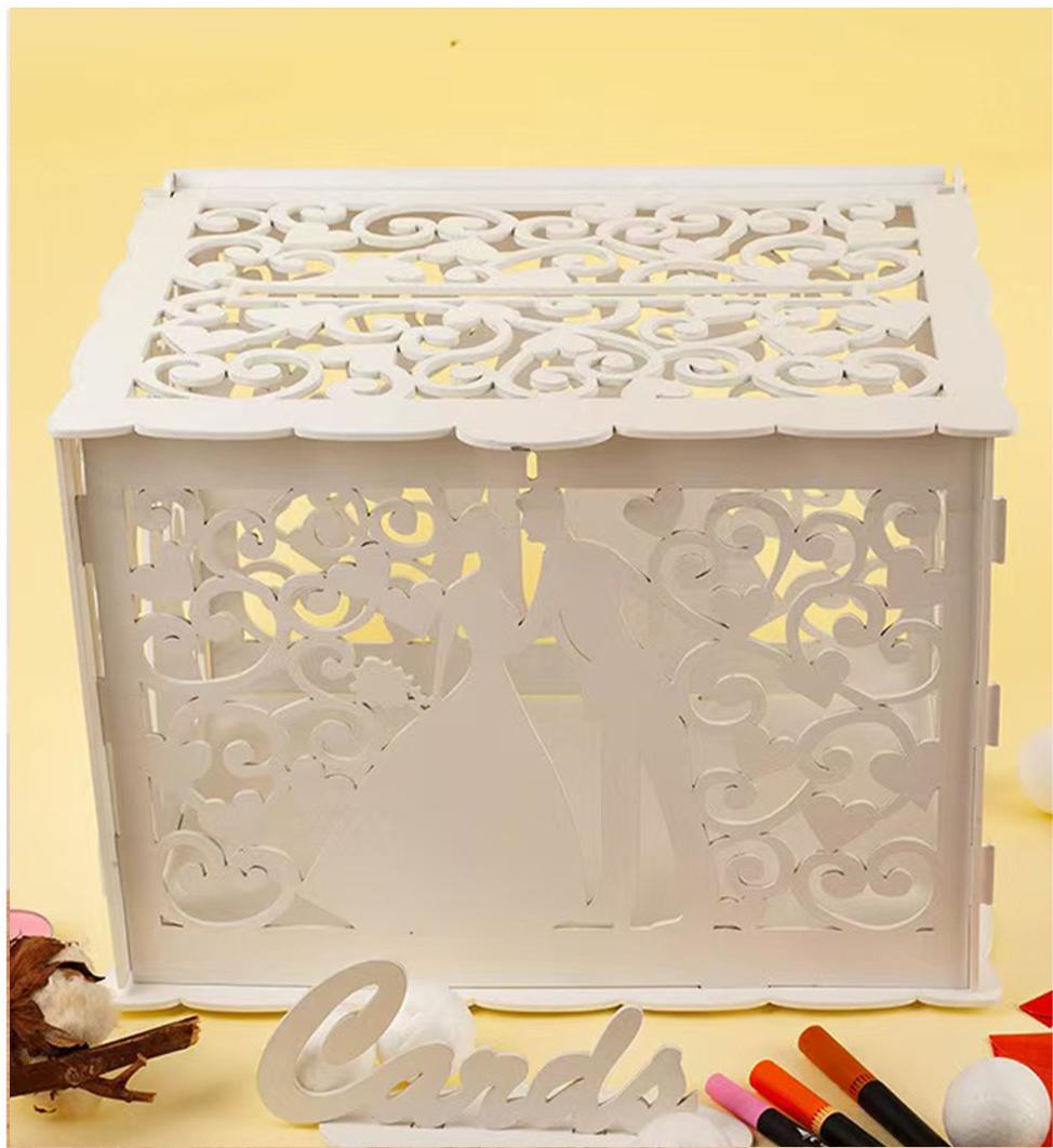 Bulk Lockable Card Box Large Wedding Money Gift Holder Secure Slot DIY Envelope Shadow Box for Anniversary Graduation Party Wholesale