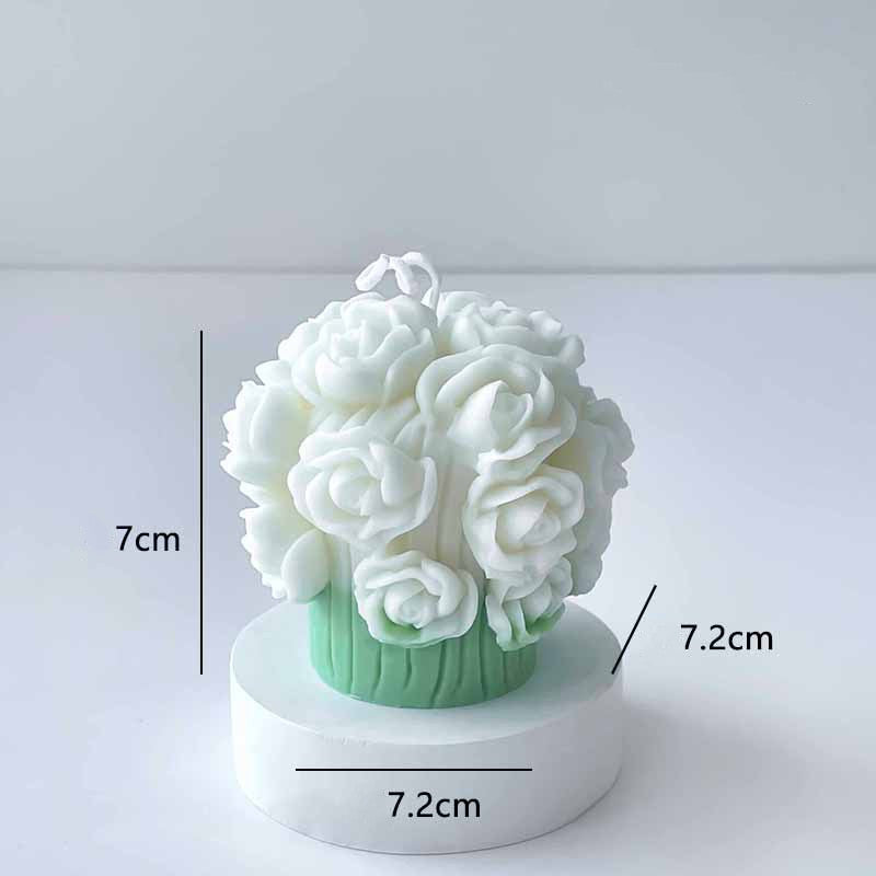 Valentine's Day Rose Bouquet Aromatherapy Candle - Ins Vibe Gift Basket