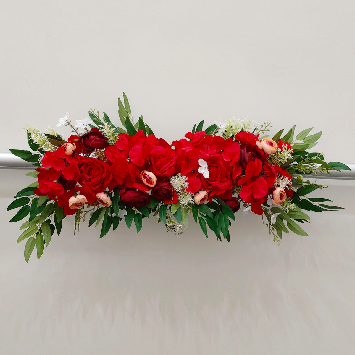 Wedding Artificial Flower Decor Set - 2 Pack 27.6×7.9 Inch | Arch Mirror & Table Decor