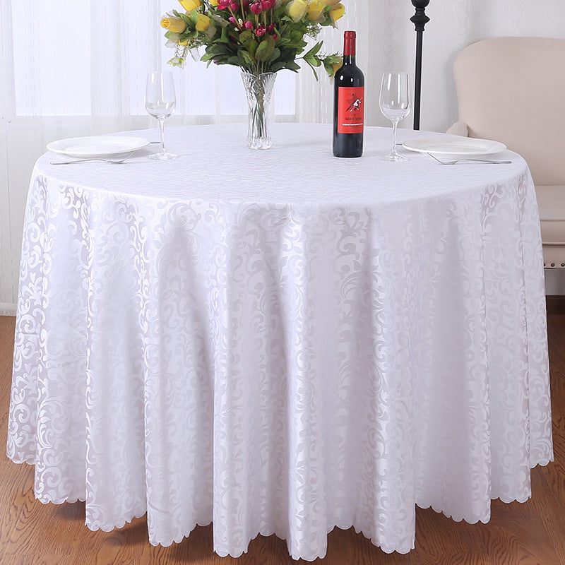 Bulk Hook Pattern Polyester Round Tablecloth Wholesale