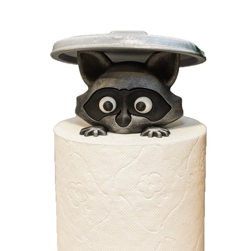 Raccoon Toilet Paper Holder - Cute Bathroom Creative Decor Accent