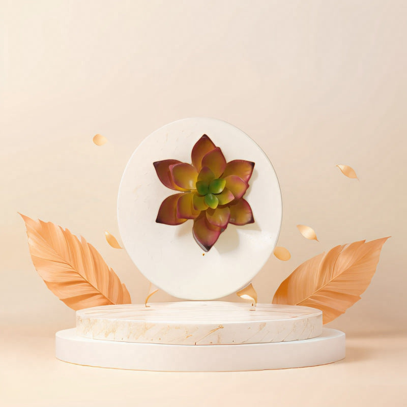 10.6 Inch Artificial Succulent Wall Decor - 3D Hanging Plant Arrangement for Home, Living Room & Office Decoration