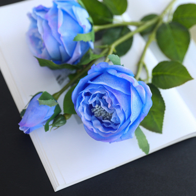 Bulk 20-Inch Real Touch Rose Spray Stems with 3 Heads for Flower Arrangements Wholesale
