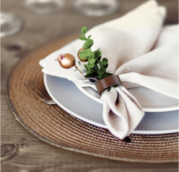 Bulk 12 Pcs Brown Wooden Napkin Rings for Farmhouse Wedding Birthday Restaurant Hotel Valentine's Day Banquet Buffet Table Decor Wholesale