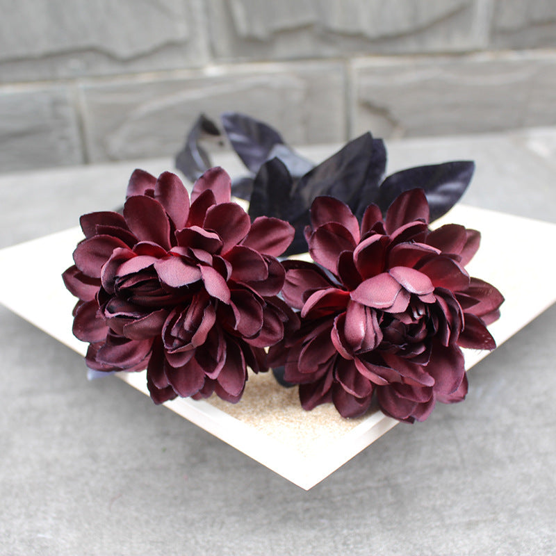 10 Pcs 15 Inch Artificial Dahlia Stems Halloween Flowers Bulk Wholesale