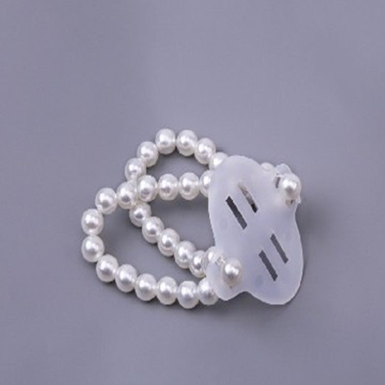 Bulk 8 Pcs Elastic Pearl Wedding Corsage Wristband Stretch Pearl Bracelet for Bride Bridesmaid or Wedding Wristlet Wholesale