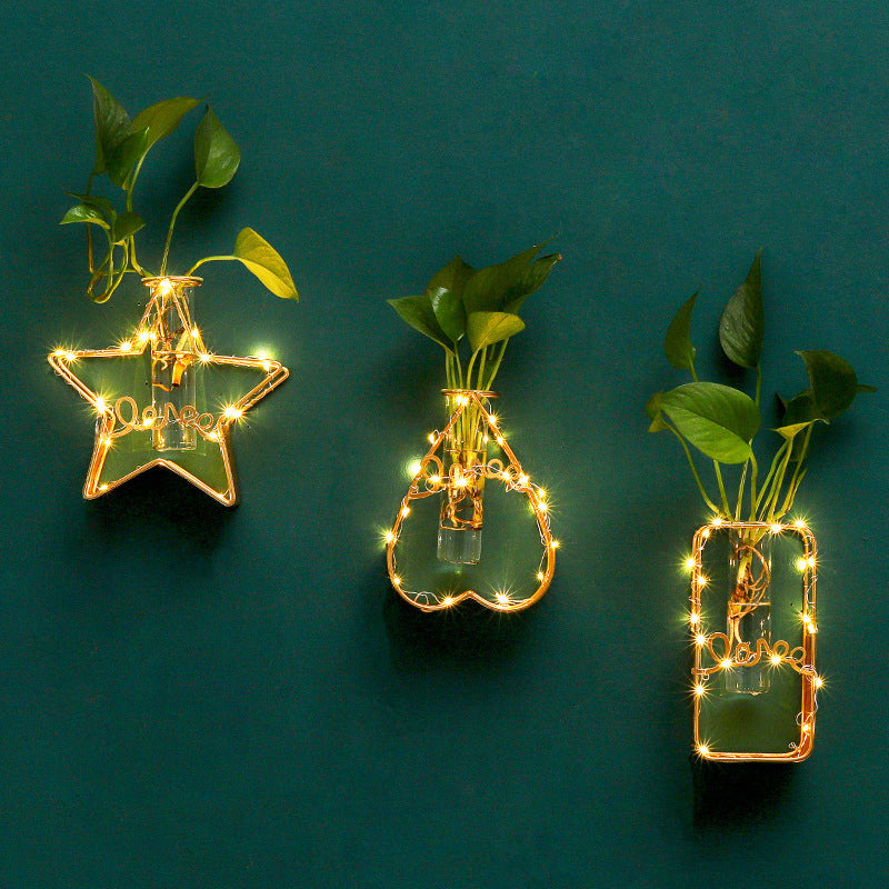 Bulk Set of 4 Tube Vases with Metal Stand Metal Table Vase Wholesale