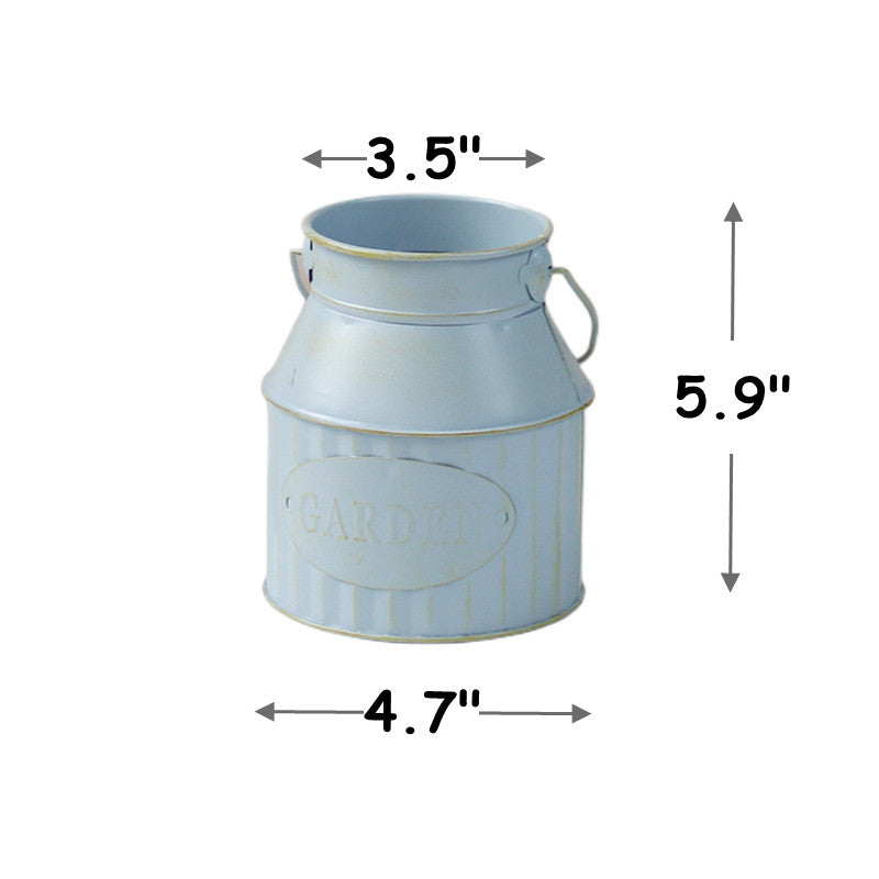 Bulk Set of 2 Metal Bucket Vase for Centerpiece Wholesale