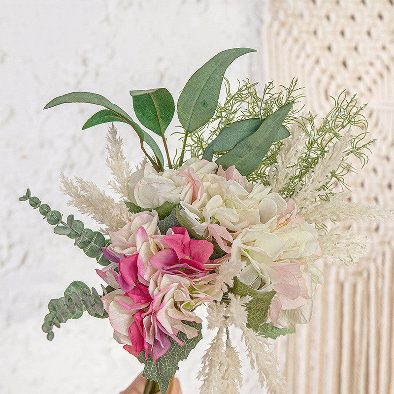 Bulk 16" Artificial Flowers Bouquets Hydrangea Mixed Flower Arrangement Wholesale