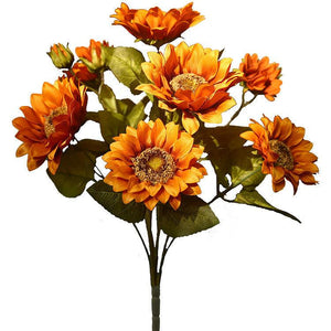 1 Bundle Artificial Flowers Fake Sunflowers Bouquet with Stem - Artificialmerch