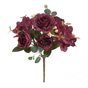 1 Bush 11 Inch Artificial Flowers Retro Silk Peony Bouquet - Artificialmerch