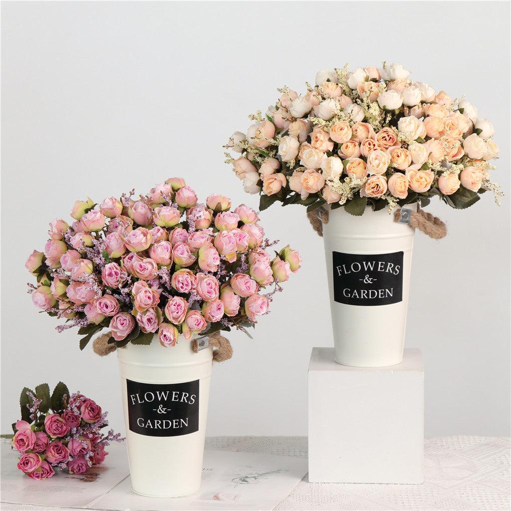 1 Bush 11 Inch Artificial Flowers Roses Bouquet - Artificialmerch