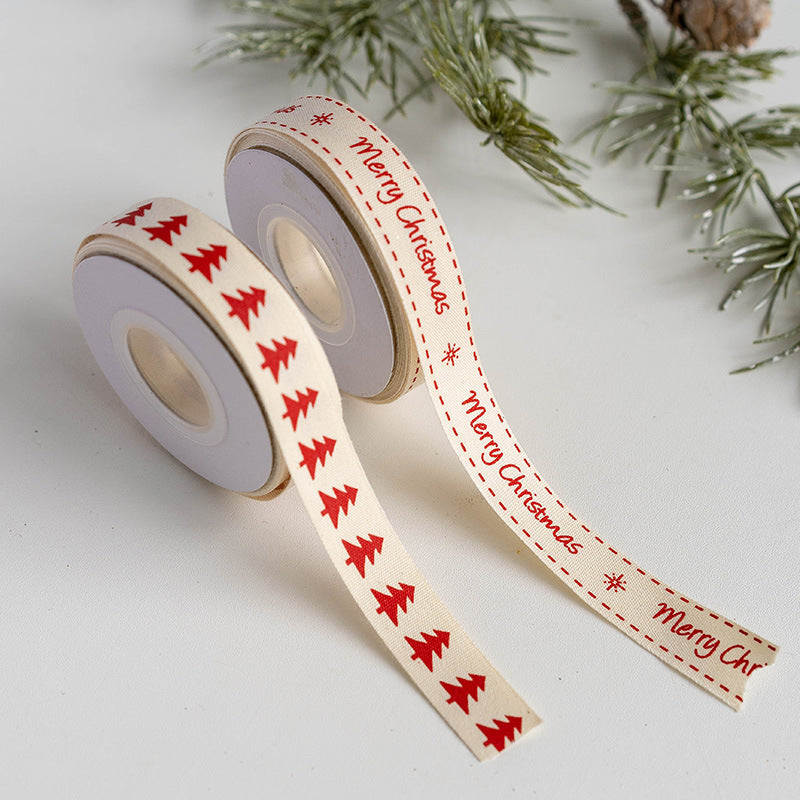 Bulk 10 Yards Christmas Ribbon Christmas Grosgrain Ribbon for Gift Wrapping DIY Crafts Xmas Decorations Wholesale