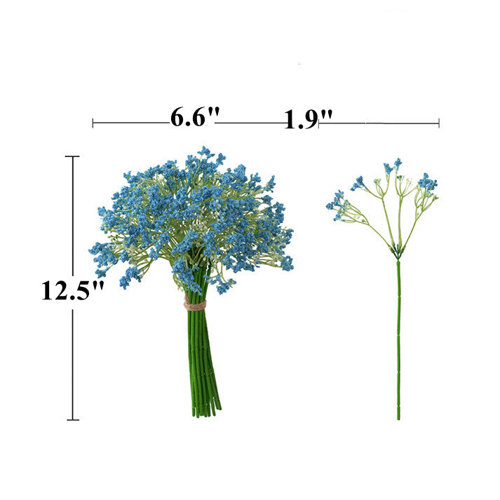 Wedding Wreath & Greenery Gypsophila Spray 16 Pcs 12" White Artificial Baby's Breath for Venue Styling