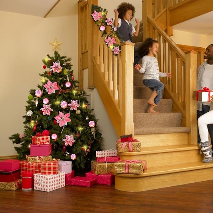 Bulk 9 Feet Pre-Lit Artificial Christmas Garland with LED Lights for Mantle Stair Railing Indoor Outdoor Wholesale