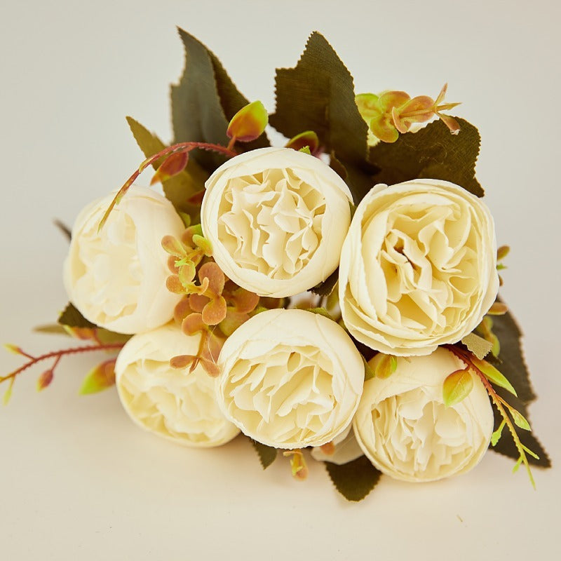 Bulk 12" Silk Peony Flowers Bush Artificial Flowers Bouquet Home Decor Wholesale