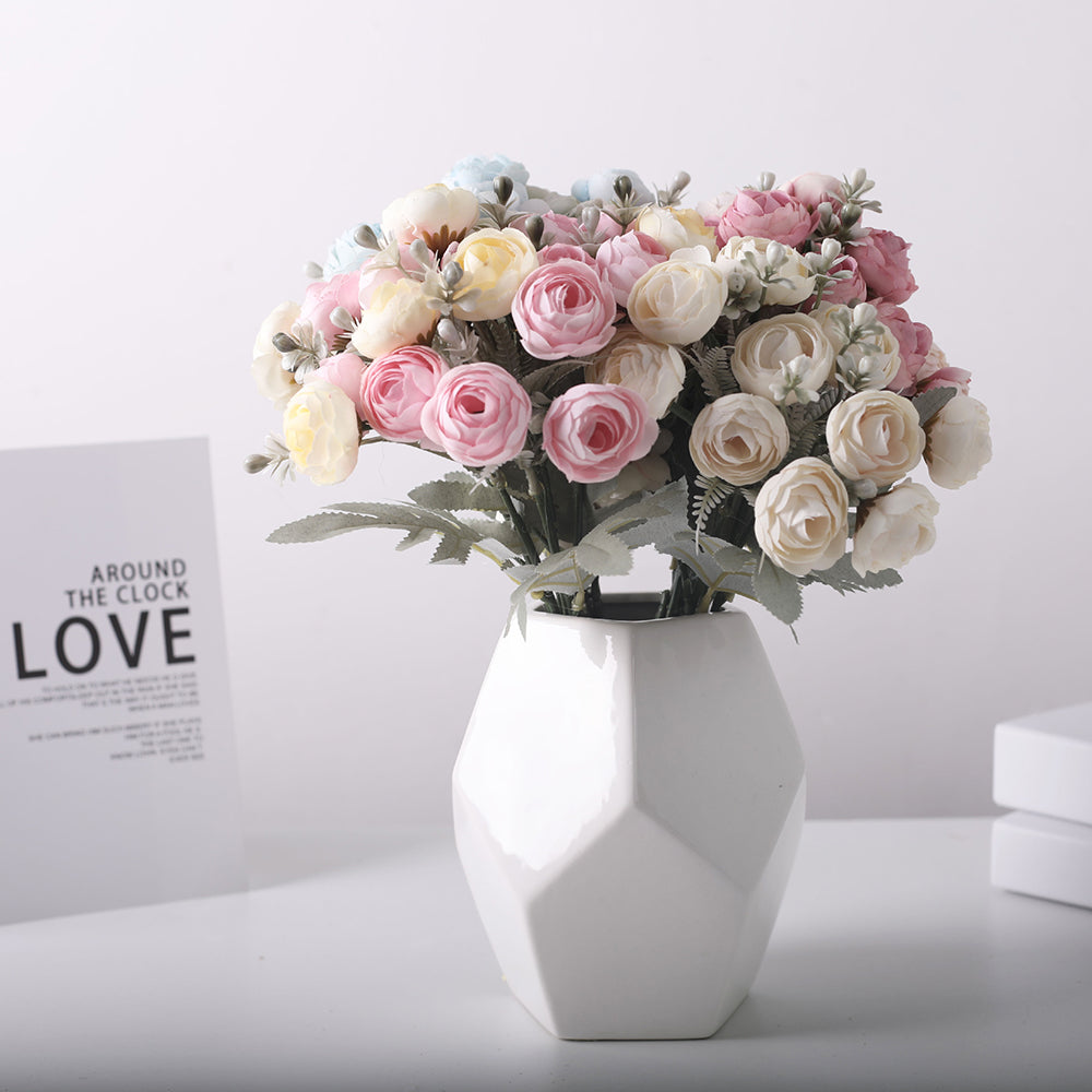 Bulk 12" Artificial Flowers Peonies Bush Flower Arrangements Wholesale