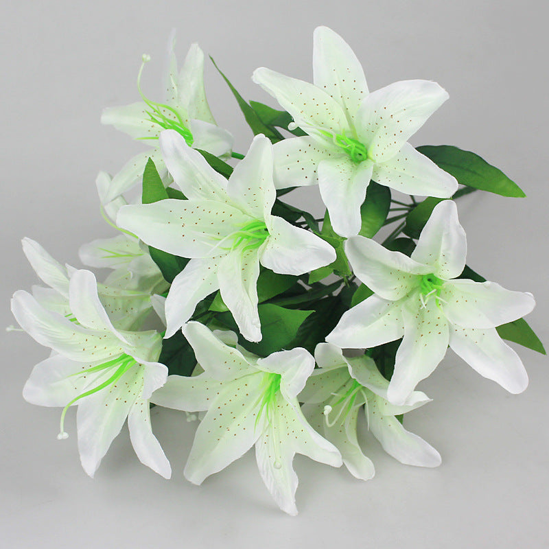 Bulk 18" Tiger Lily Lilies Bush Artificial Silk Flowers Wholesale